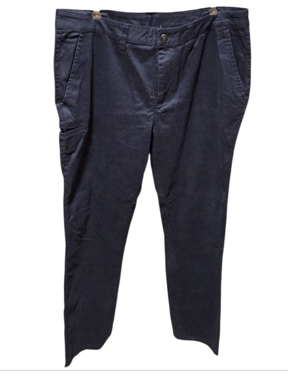 BYLT Stretch Chino Pants Mens Navy Blue Trouser Stretch Golf Casual 36x30 New!
